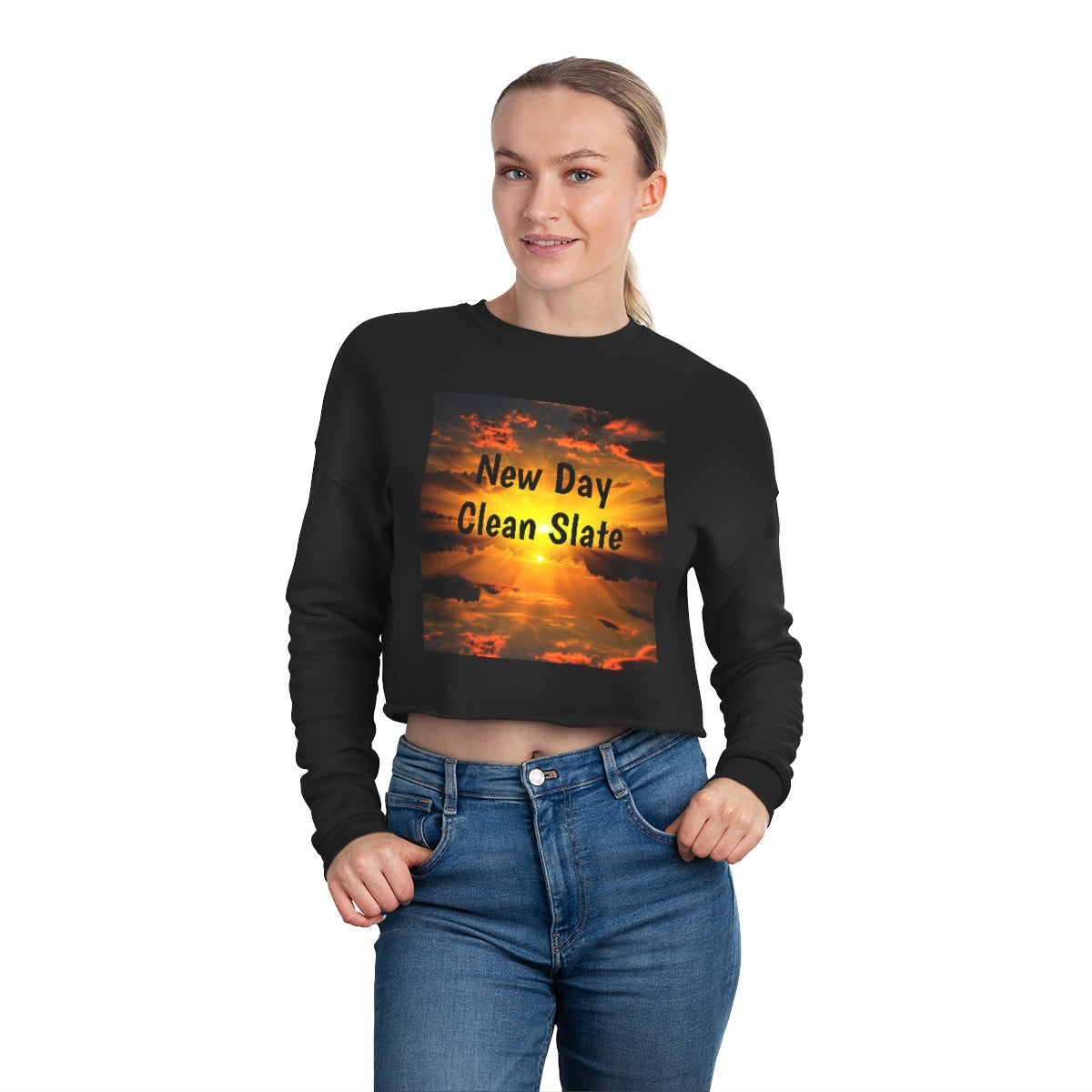 Women's New Day Clean Slate Cropped Sweatshirt