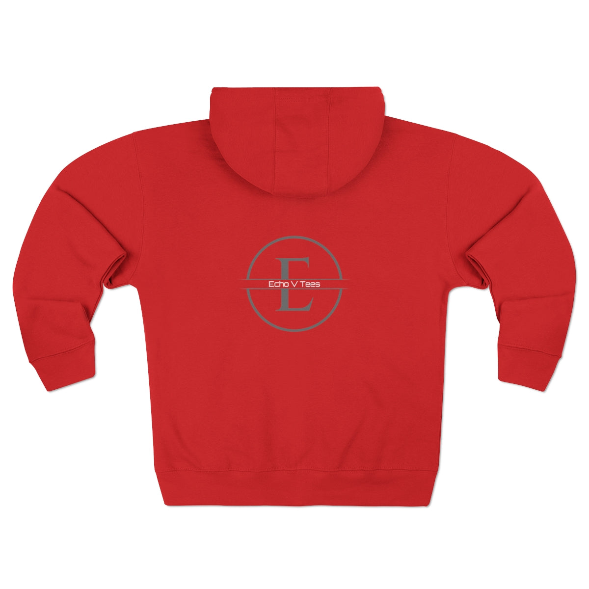 Unisex Echo V Tees Logo Premium Full Zip Hoodie
