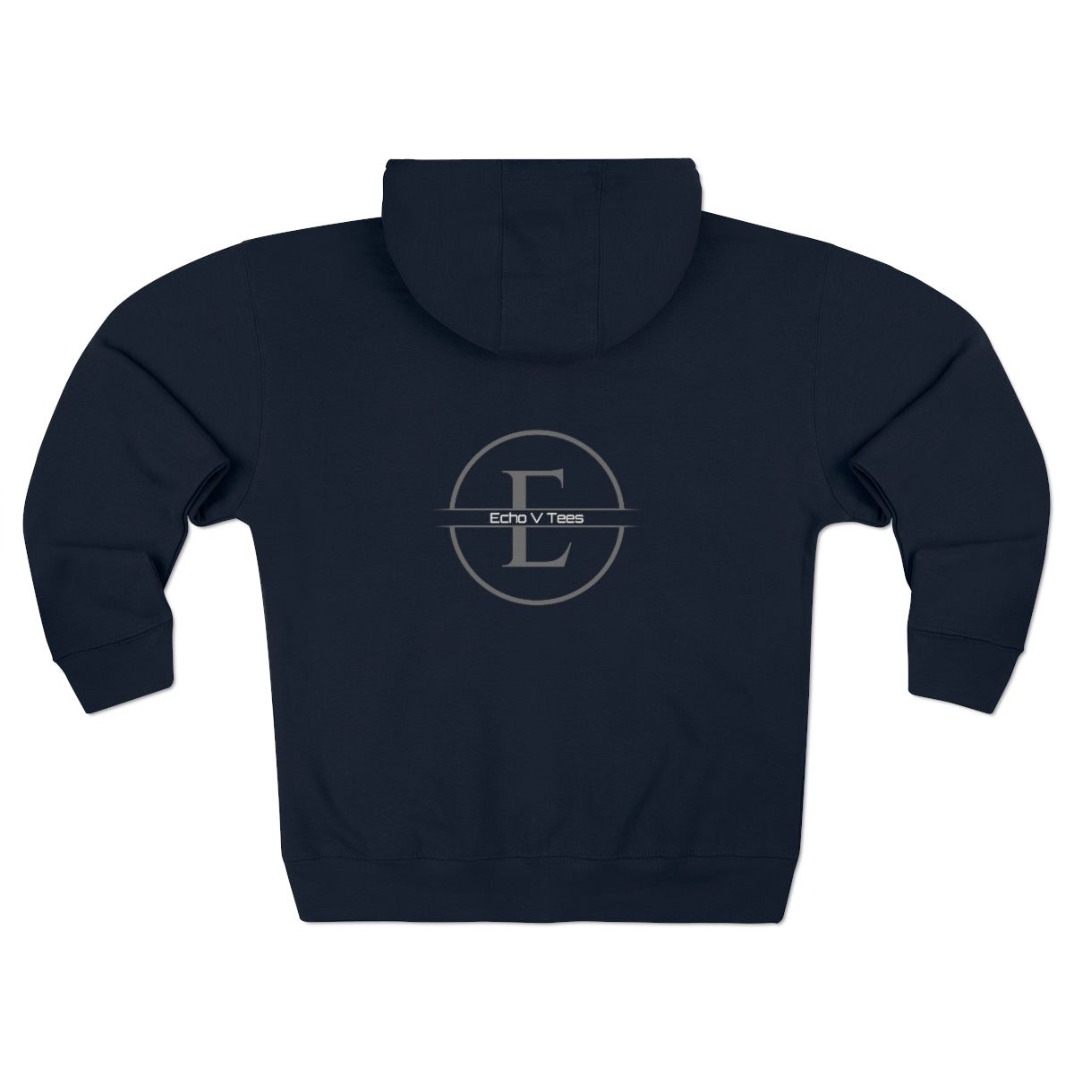 Unisex Echo V Tees Logo Premium Full Zip Hoodie