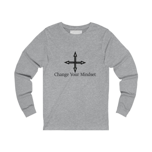 Change Your Mindset Inspirational Unisex Jersey Long Sleeve Tee